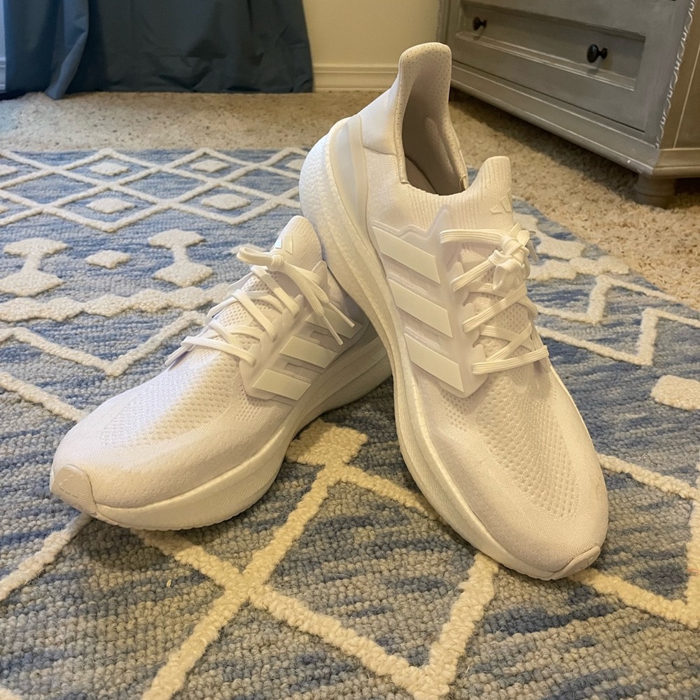 Adidas All-White Athletic Sneakers